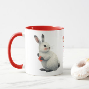 Whimsical Watercolor Bunny Easter Mug