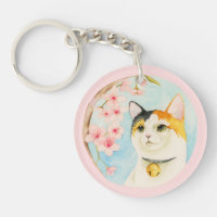 Whimsical Watercolor Calico Cat