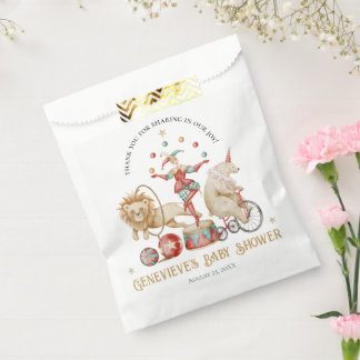 Whimsical Watercolor Circus Carnival Baby Shower Favour Bag
