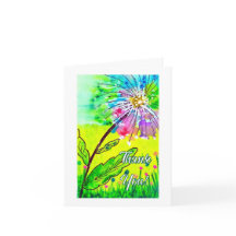 Whimsical Watercolor Dandelion Card