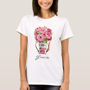 Whimsical Watercolor Fairytale Teapot House T-Shirt