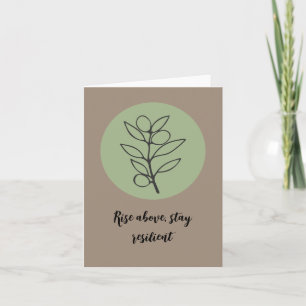 Whimsical Watercolor Floral Blank Quote Card