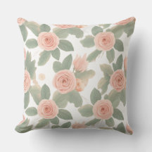 Whimsical Watercolor Floral Pillow Designs