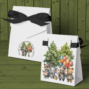 Whimsical Watercolor Forest Birthday Favour Box