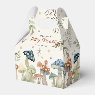 Whimsical Watercolor Mushroom Baby Shower Favour Box