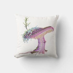 Whimsical Watercolor Mushroom Cushion