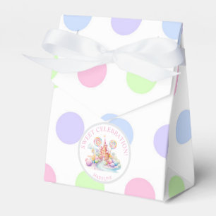 Whimsical Watercolor Pastel Candyland Birthday Favour Box