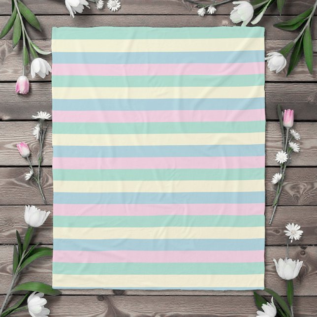 Whimsical Watercolor Pastel Colors Fleece Blanket (Creator Uploaded)
