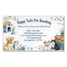 Whimsical Watercolor Pet Boarding
