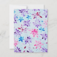 Whimsical Watercolor Purple & Pink Floral