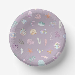 Whimsical Watercolor Under the Sea Mermaid Party Paper Plate
