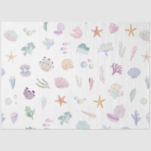 Whimsical Watercolor Under the Sea Mermaid Party Tissue Paper