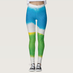 Whimsical Watercolor Wildflower Pattern Women's Le Leggings