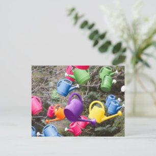 Whimsical Watering Cans  Postcard