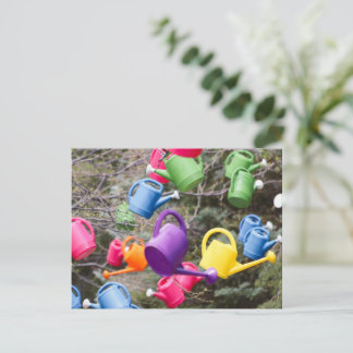 Whimsical Watering Cans  Postcard