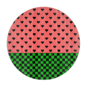 Whimsical Watermelon Colours Patterned  Cutting Board