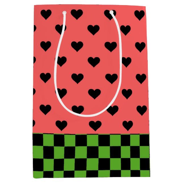 Whimsical Watermelon Colours Patterned   Medium Gift Bag (Front)