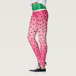 Whimsical Watermelon Summer Fruit Leggings