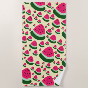 Whimsical Watermelons Cute Summer Fruit Pattern  Beach Towel
