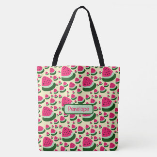 Whimsical Watermelons Cute Summer Fruit Pattern  Tote Bag