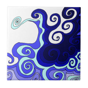 Whimsical Waves Ceramic Tile