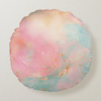 Whimsical Waves Round Cushion