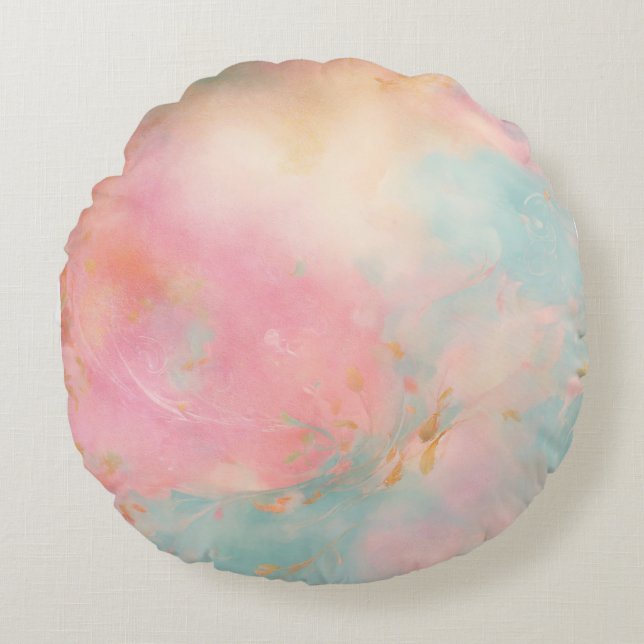 Whimsical Waves Round Cushion (Front)