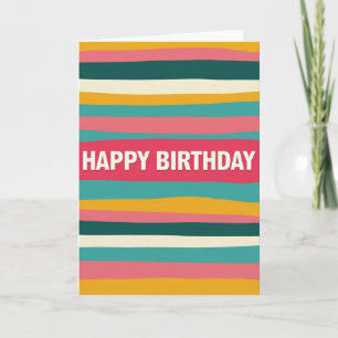 Whimsical Wavy Birthday Card