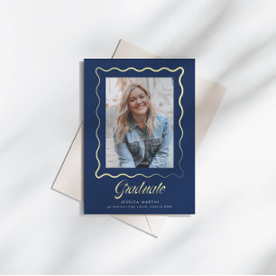 Whimsical Wavy Border Graduation Announcement