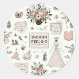 Whimsical Wedding Sticker Collection: Celebrate wi
