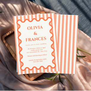 Whimsical Wedding Suite, Wavy Invitation