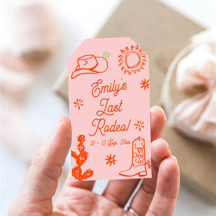 Whimsical Western Bachelorette Party Weekend Gift Tags