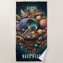 WHIMSICAL WHACKY STEAMPUNK JEWELTONE SCALLOP SHELL