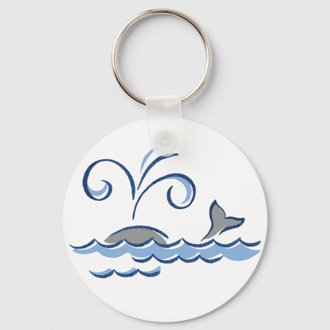 Whimsical Whale Keychain (Front)