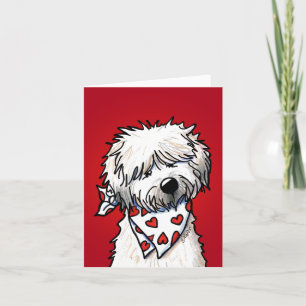 Whimsical Wheaten Terrier Thank You Card
