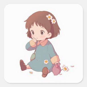 Whimsical Whimsical Art Square Sticker