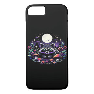 Whimsical Whimsigoth Raccoon Under Moonlight Vinta iPhone 8/7 Case