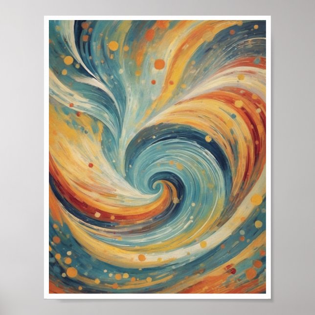 whimsical whirlwinds swirling vortexes Poster Wall (Front)