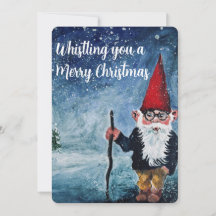 Whimsical Whistling Christmas Gnome no photo