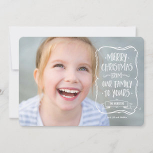 Whimsical White Christmas Greeting to You Holiday Card