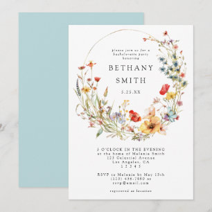 Whimsical Wildflower Bachelorette Party Invitation