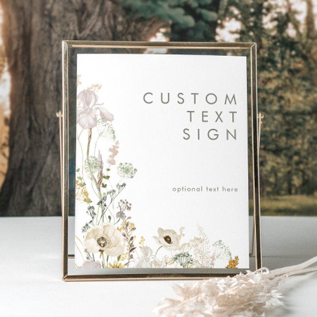 Whimsical Wildflower Cards and Gifts Custom Text  Poster (Creator Uploaded)
