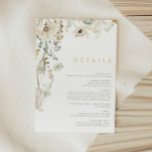 Whimsical Wildflower Details Enclosure Card<br><div class="desc">This Whimsical Wildflower details enclosure card is perfect for your simple, elegant boho wedding. The modern rustic greenery accompanied by the minimalist watercolor wildflowers will help bring your vision to life! This design of pretty gold flowers, touches of bohemian sage green and purple is sure to complete your minimal fall...</div>