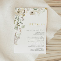 Whimsical Wildflower Details Enclosure Card
