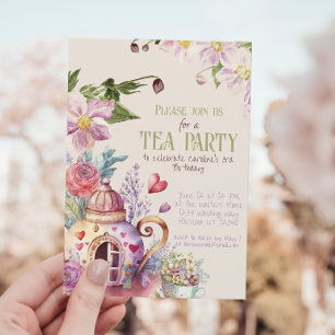 Whimsical Wildflower Fairytale Tea Party Invitatio Invitation