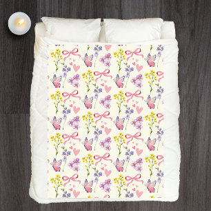 Whimsical Wildflower Fleece Blanket