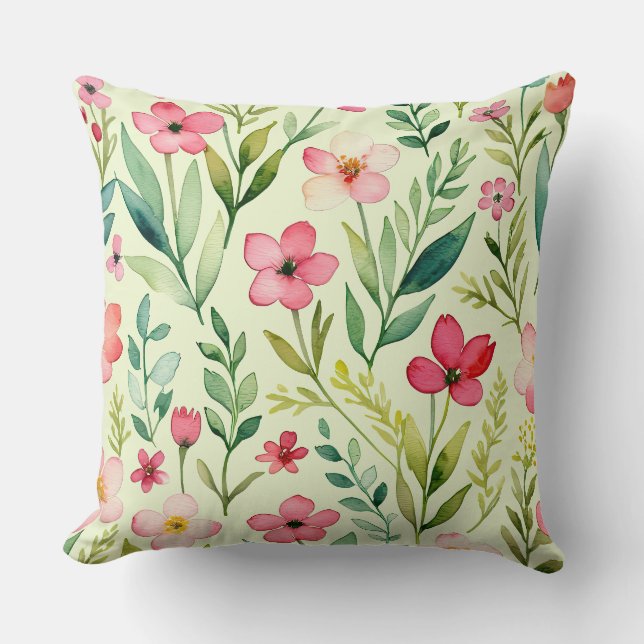 Whimsical Wildflower Garden Cushion (Front)