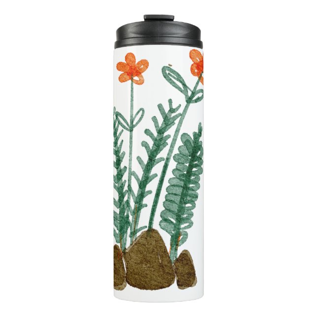 Whimsical Wildflower Garden Floral Stainless Steel Thermal Tumbler (Front)