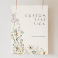 Whimsical Wildflower Ivory Cards and Gifts Custom