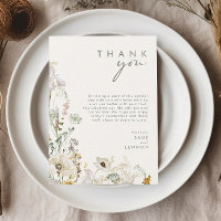 Whimsical Wildflower | Ivory Reception Thank You 
